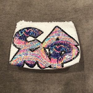 New Penelope Wildberry Sequins Fuzzy Costmetic Bag